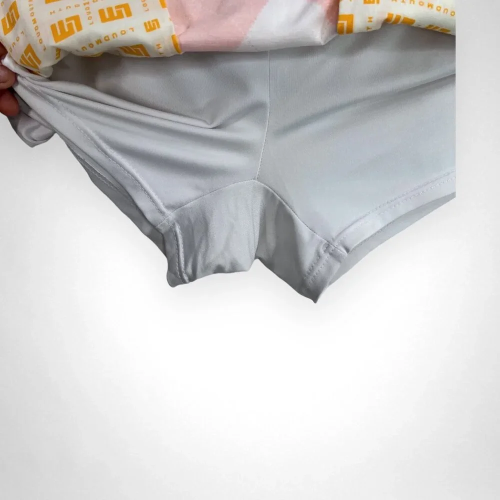LOUDMOUTH 4 Orange‎ and White Argyle Women's Classic Skirt/Skort Golf Vacation